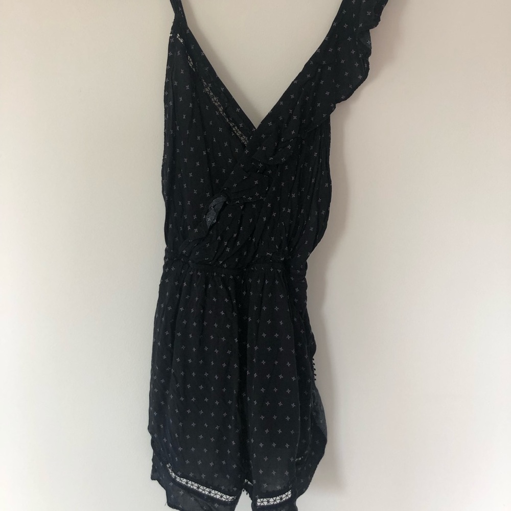 Free People XS navy blue floral romper